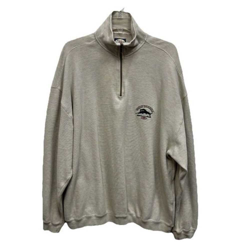TOMMY BAHAMA Relax Long Sleeve Zip Classic Jersey Men XXL Logo Embroidered